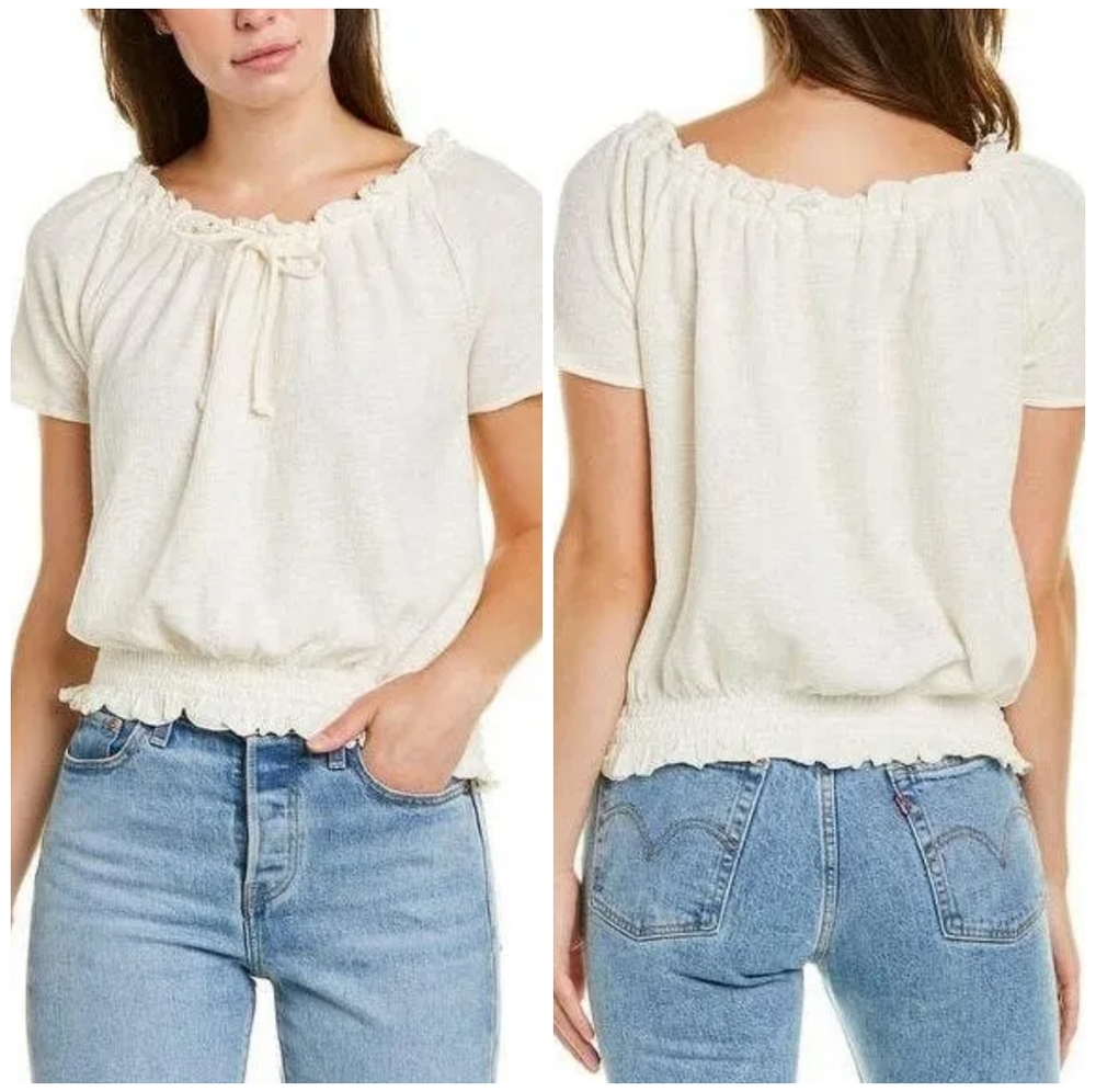Madewell off shoulder top blouse size L